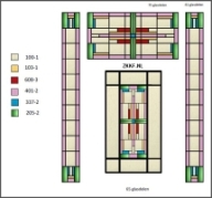 Glas in lood tekening door glasatelier ontwerp