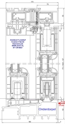 detail hoogte hef schuifpui gealan s8000 met maco glasvezel onderdorpel