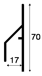 Trim/Kraal aanlsuit profiel 17mm (niet voor 2817)